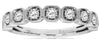.50CT DIAMOND 14K WHITE GOLD 3D ROUND FILIGREE MILGRAIN OCTAGON ANNIVERSARY RING