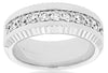 WIDE .90CT DIAMOND 14K WHITE GOLD CLASSIC CHANNEL SHARED PRONG ANNIVERSARY RING