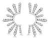 .50CT DIAMOND 14KT WHITE GOLD 3D CLASSIC SEMI FLOWER MULTI ROW FUN EARRINGS