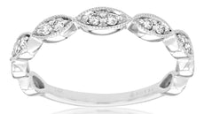 .25CT DIAMOND 14KT WHITE GOLD 3D INFINITY FILIGREE 3/4 ETERNITY ANNIVERSARY RING