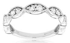 .50CT DIAMOND 14KT WHITE GOLD 3D INFINITY FILIGREE 3/4 ETERNITY ANNIVERSARY RING