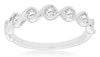 .33CT DIAMOND 14KT WHITE GOLD CLASSIC 7 STONE INFINITY MILGRAIN ANNIVERSARY RING