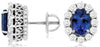 2.70CT DIAMOND & AAA TANZANITE 14KT WHITE GOLD OVAL FILIGREE SCREWBACK EARRINGS