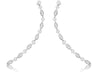 0.47CT DIAMOND 14KT WHITE GOLD 3D ROUND & MARQUISE FUN LARIAT HANGING EARRRINGS