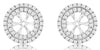 0.75CT DIAMOND 14KT WHITE GOLD 3D CLASSIC DOUBLE ROW ROUND HALO JACKET EARRINGS