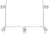 .63CT DIAMOND 14KT WHITE GOLD ROUND & BAGUETTE CLUSTER BY THE YARD LOVE NECKLACE