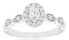.50CT DIAMOND 14KT WHITE GOLD CLASSIC ROUND & OVAL HALO INFINITY ENGAGEMENT RING