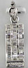 .84CT DIAMOND 14KT WHITE GOLD 3D ROUND & BAGUETTE MULTI ROW BAR FLOATING PENDANT