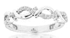 ESTATE 0.17CT DIAMOND 14KT WHITE GOLD 3D CLASSIC INFINITY LOVE RING