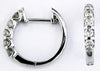 ESTATE .50CT DIAMOND 14KT WHITE GOLD 3D CLASSIC FIVE STONE HUGGIE EARRINGS