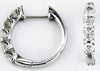 ESTATE 1.0CT DIAMOND 14KT WHITE GOLD 3D CLASSIC FIVE STONE HUGGIE EARRINGS