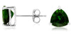 ESTATE 2.50CT AAA RUSSALITE 14K WHITE GOLD 3D CLASSIC TRILLION CUT STUD EARRINGS