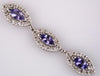 1.08CT DIAMOND & AAA TANZANITE 14KT WHITE GOLD ROUND & MARQUISE FLOATING PENDANT